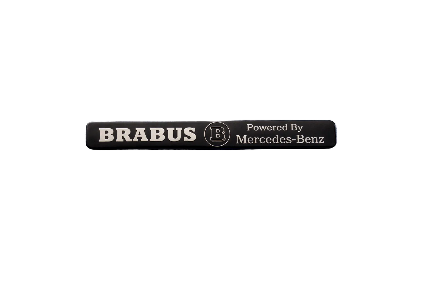 BRABUS Powered by Mercedes-Benz метална емблема 10.7×1.3 см ЧЕРЕН