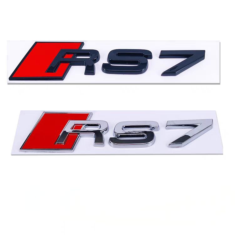 Емблема RS7 задна Черна и Сива