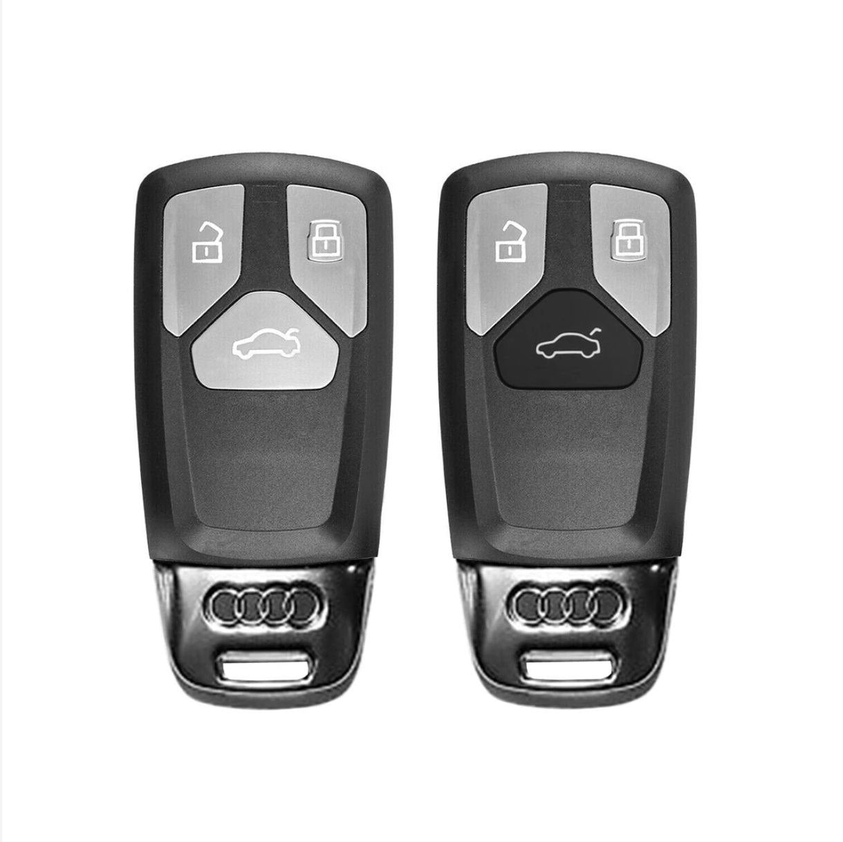 Премиум калъф за ключ Audi + кожен ключодържател – спортен карбон стил