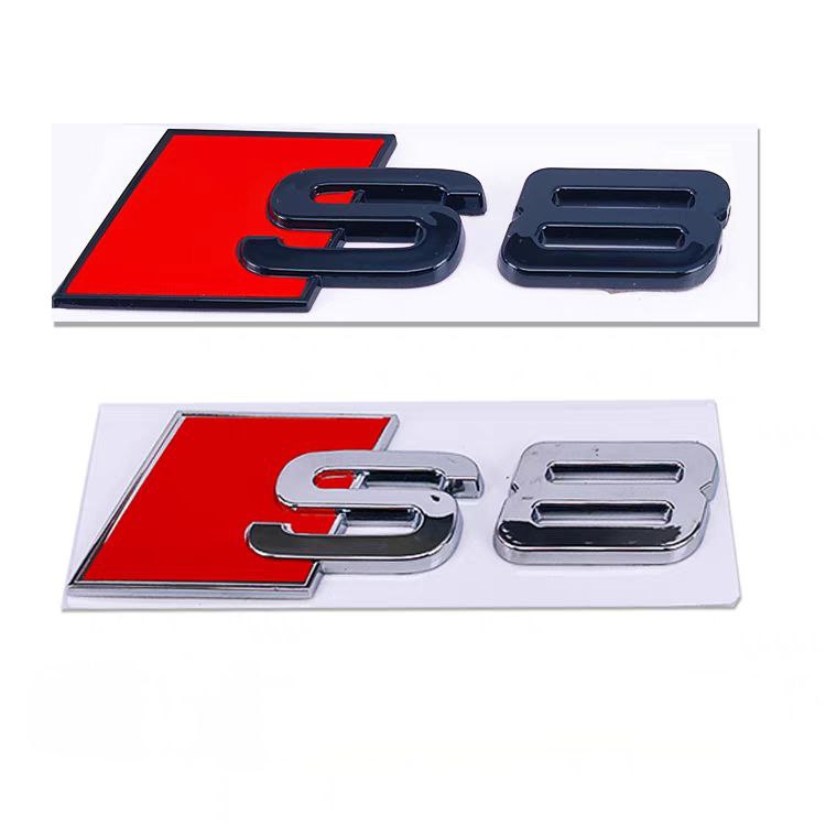 Емблема S8 задна Черна и Сива
