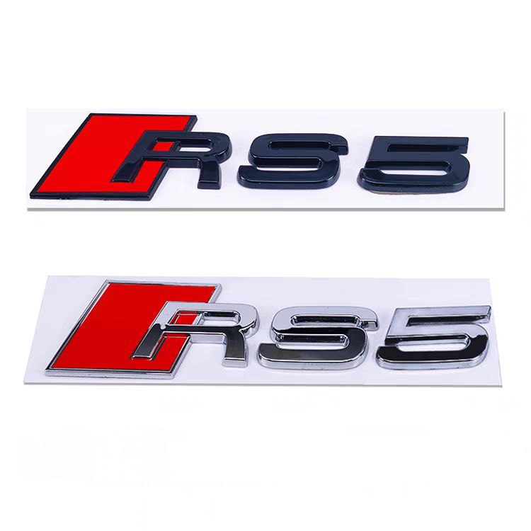Емблема RS5 задна Черна и Сива