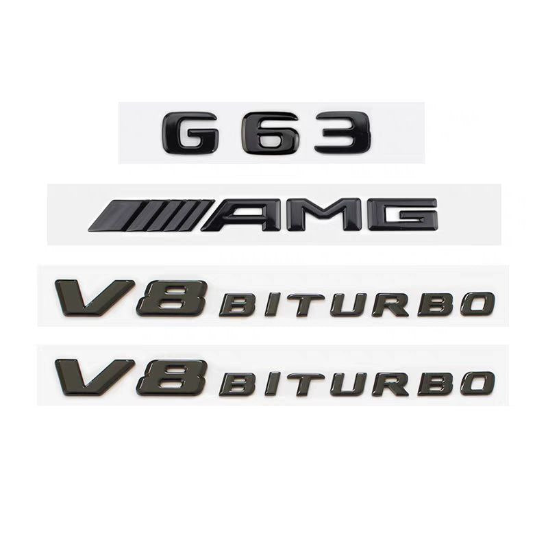 Емблема G63 AMG V8 biturbo Black