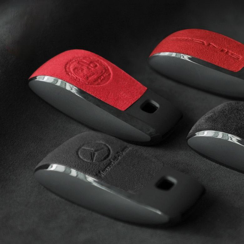 Кожен AMG калъф за ключ Алкантара