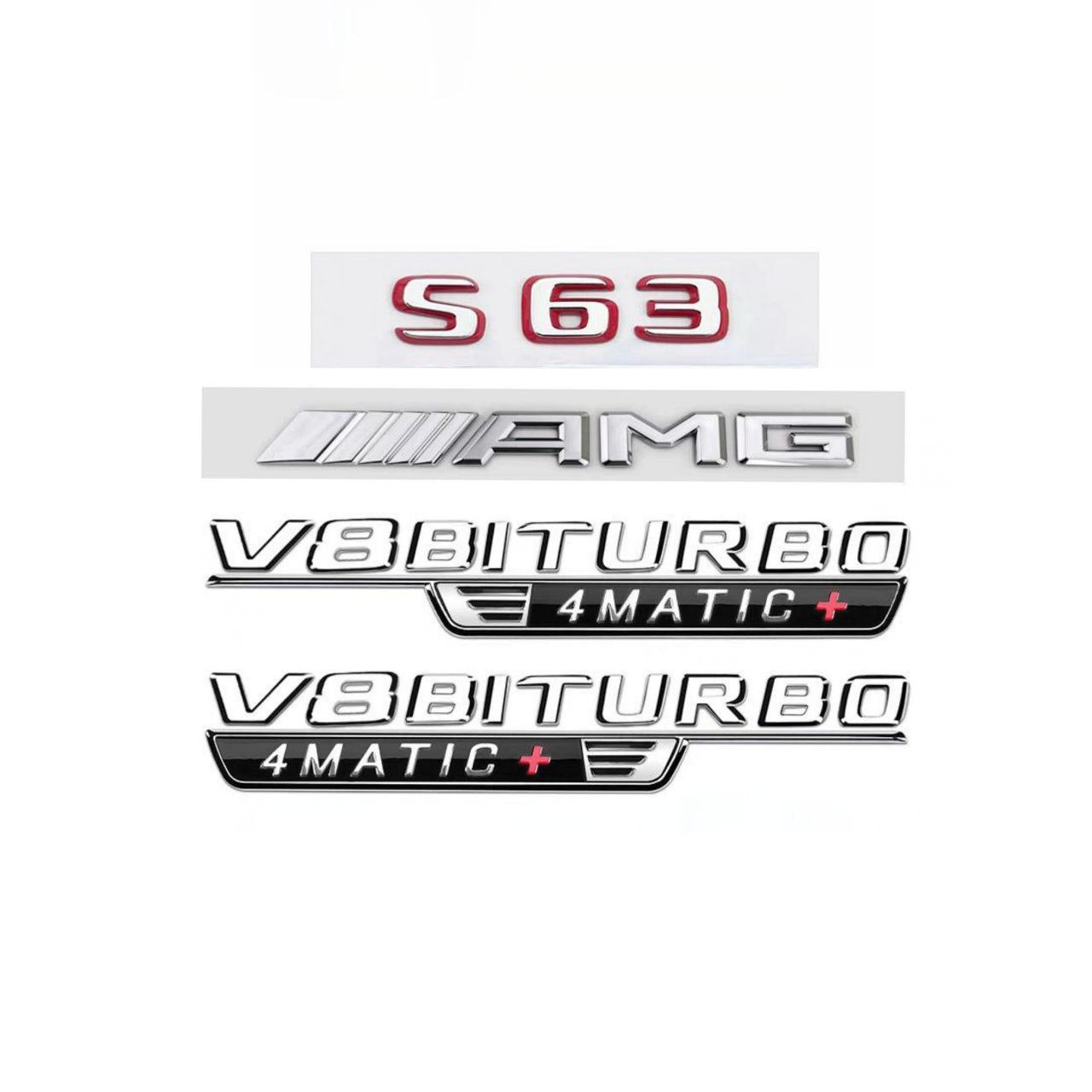 Емблеми S63 AMG V8 BITURBO 4MATIC