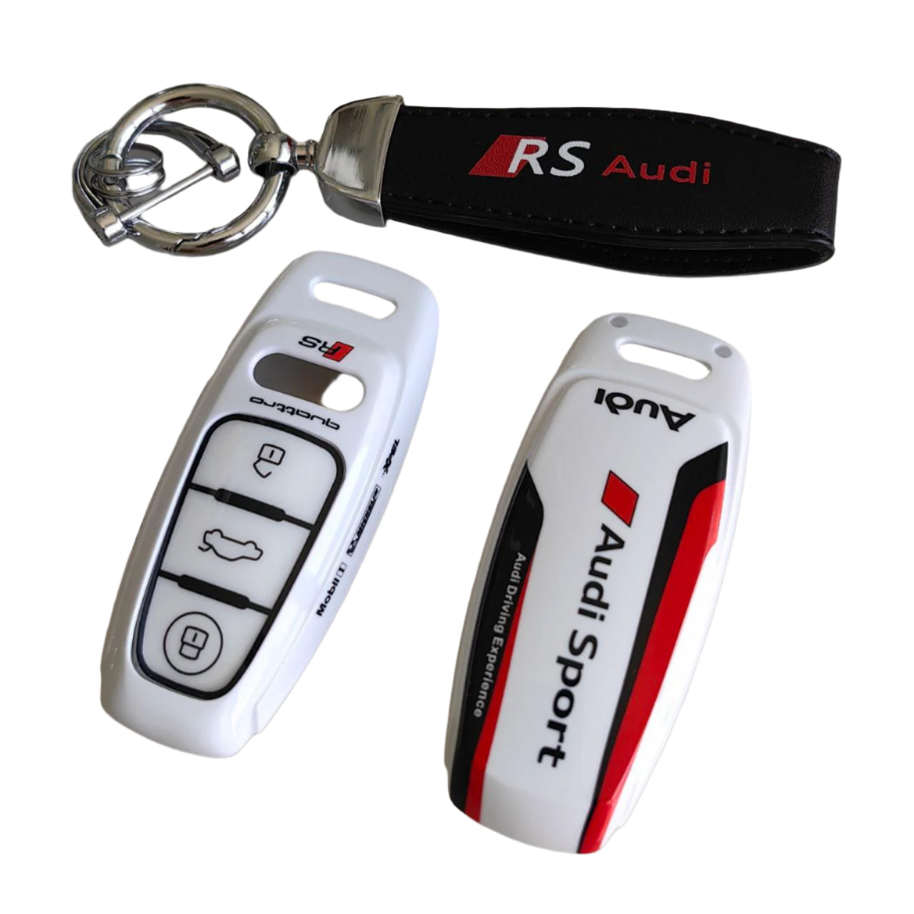 Калъф за ключ Audi RS Sport white