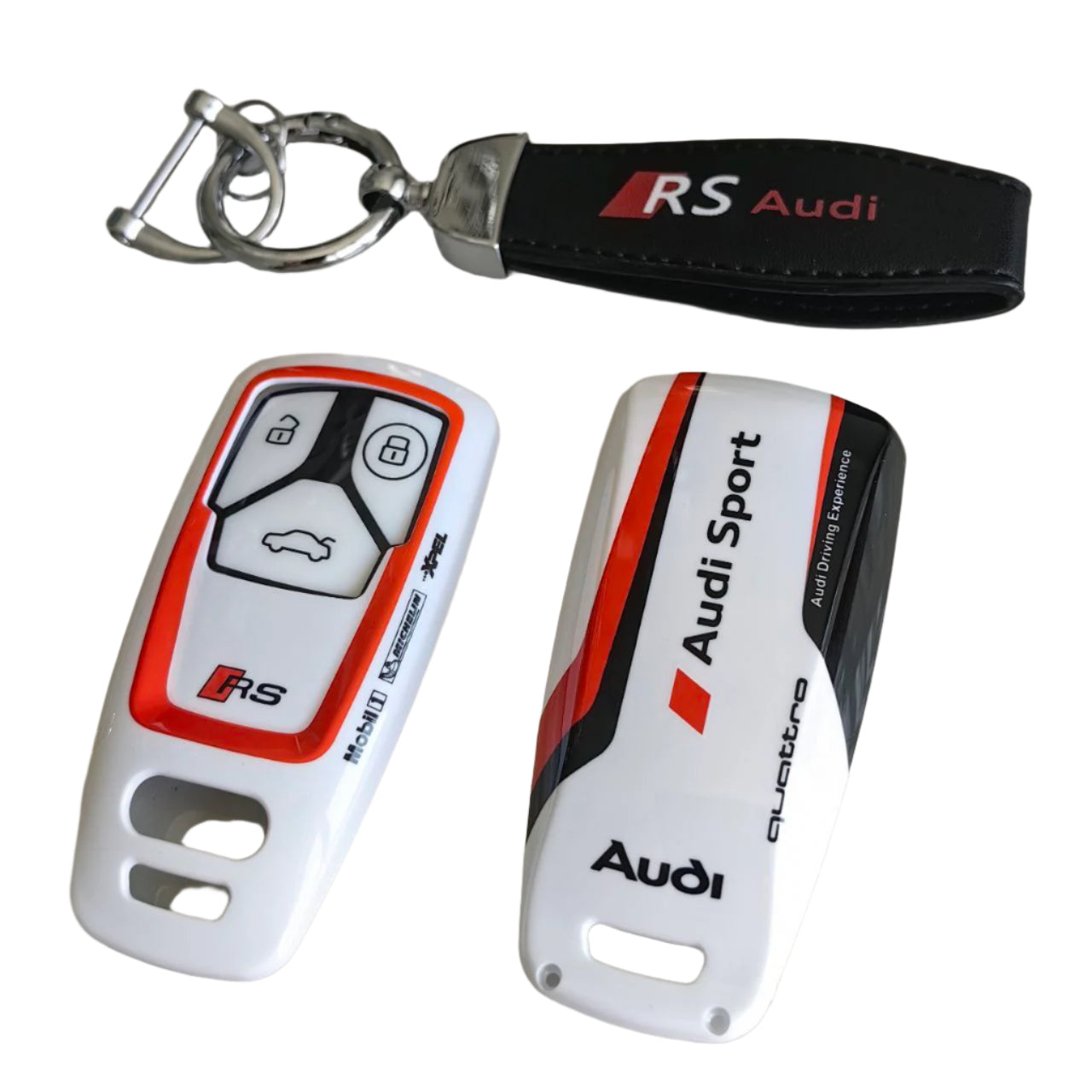 Калъф за ключ Audi RS Sport white