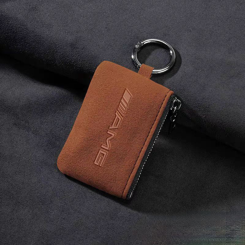 Кожен AMG калъф за ключ Алкантара