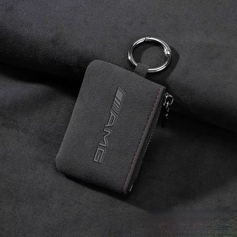 Кожен AMG калъф за ключ Алкантара