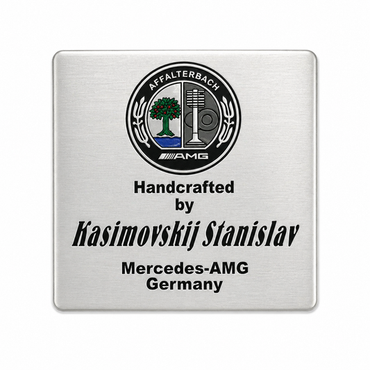 AMG Handcrafted by Kasimovskij Stanislav Емблема – Метална Лепяща Табелка