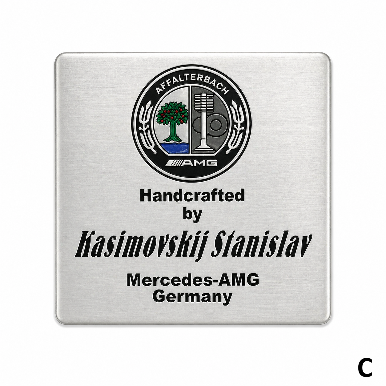 AMG Handcrafted by Michael Feest Емблема – Метална Лепяща Табелка C