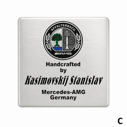 AMG Handcrafted by Michael Feest Емблема – Метална Лепяща Табелка C