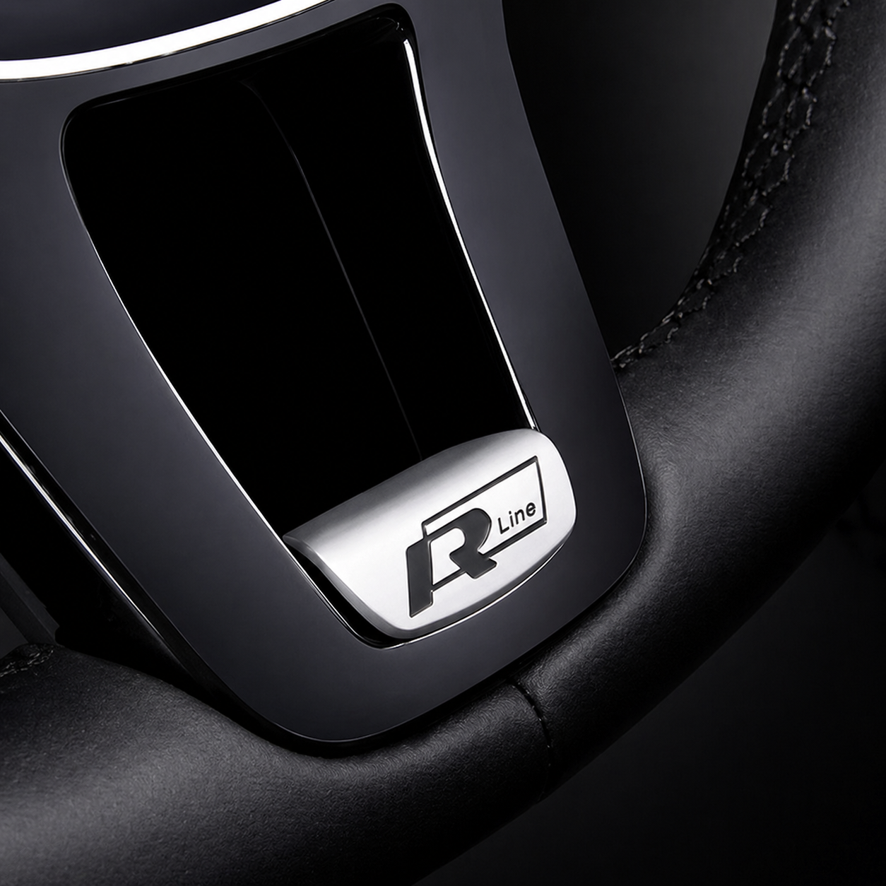Метална Емблема GTS за волан – лепяща Rline black