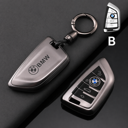 Премиум калъф за ключ BMW с метален ефект и ключодържател