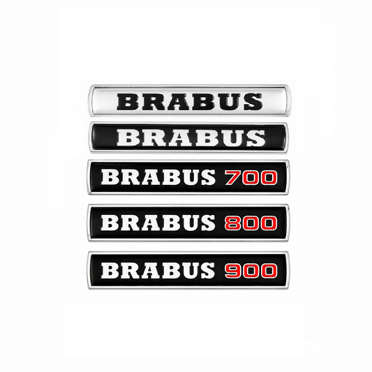 Алуминиева емблема BRABUS 700 / 800 / 900 лепяща 77x16 мм