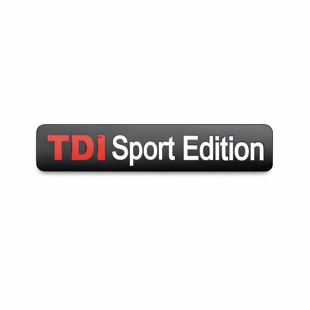 TDI Sport Edition Емблема за Автомобил – Хром / Мат / Черна ЧЕРНА