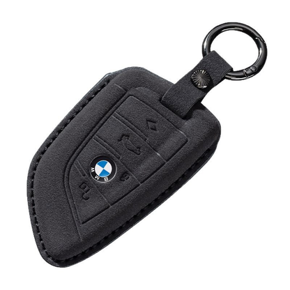 Премиум калъф за ключ BMW от Алкантара с ключодържател – 3 цвята