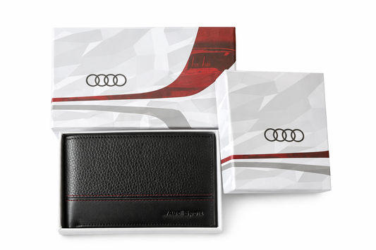 Audi Sport Кожен Портфейл с Луксозна Кутия – Черен