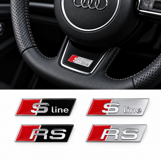 Малка лепяща емблема S line за Audi – за волан и интериор