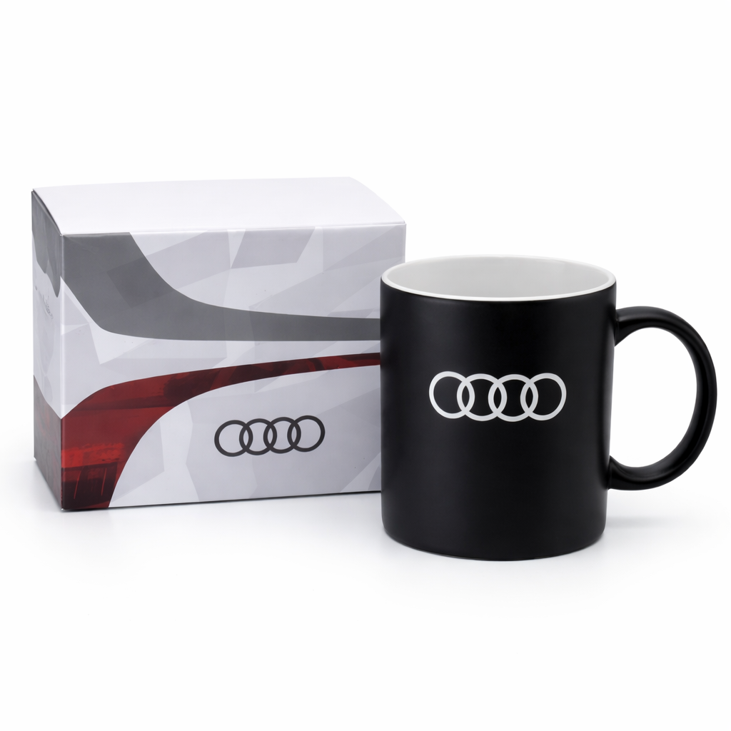 Керамична Чаша Audi – 300ml (Подаръчен Комплект)