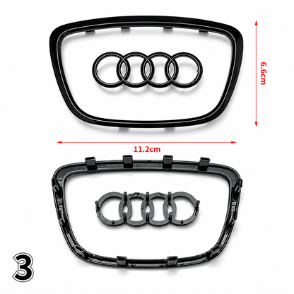 Емблема Audi за волан Airbag – декоративна лайсна за волан Черен №3