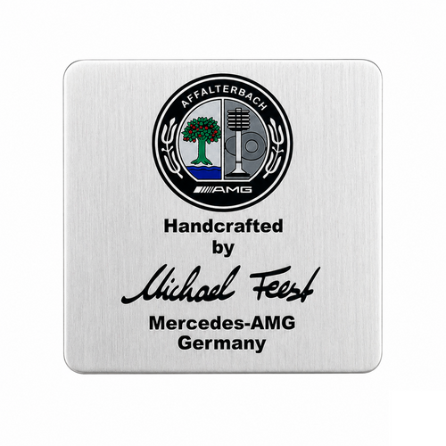 AMG Handcrafted by Michael Feest Емблема – Метална Лепяща Табелка
