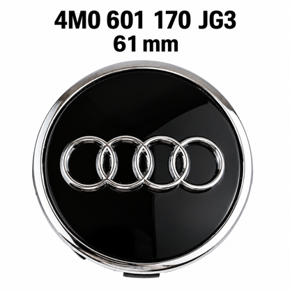 4бр Капачки за джанти Audi черни 61 и 69мм