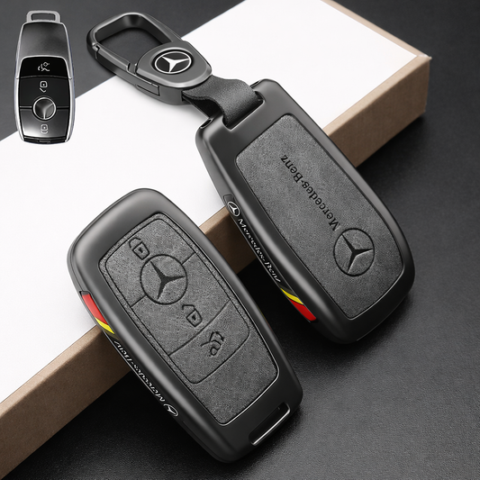 Метален калъф за ключ Mercedes-Benz + ключодържател – 360° защита