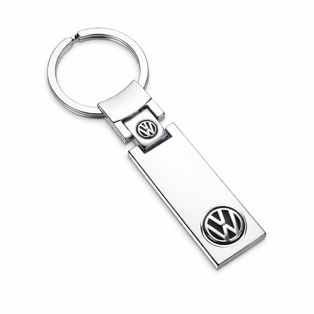 VW Метален Ключодържател – Луксозен Хром Дизайн