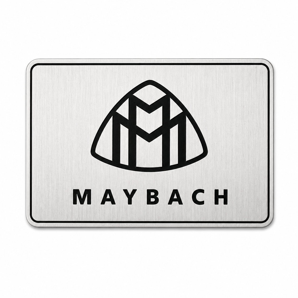 Maybach метална емблема 8×5 см – черно/хром СИВ