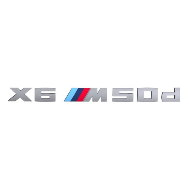 Емблема BMW X6 M50d – за заден багажник (самозалепваща)