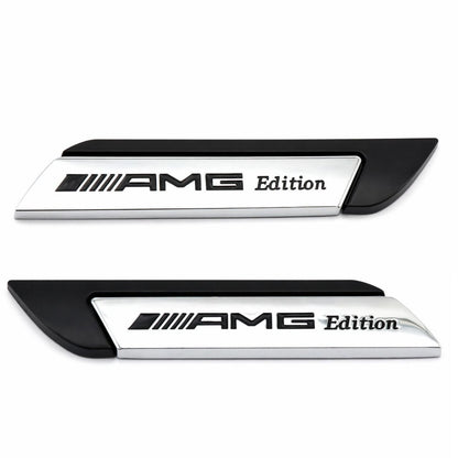 AMG Edition Емблеми за Калник – Метален Комплект 2 Броя Лява + Дясна