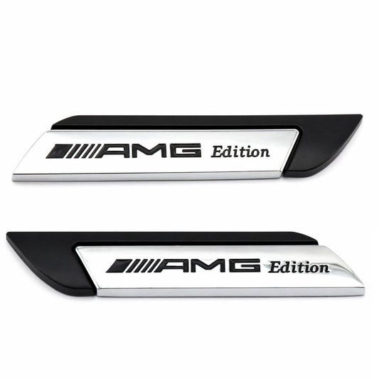AMG Edition Емблеми за Калник – Метален Комплект 2 Броя Лява + Дясна