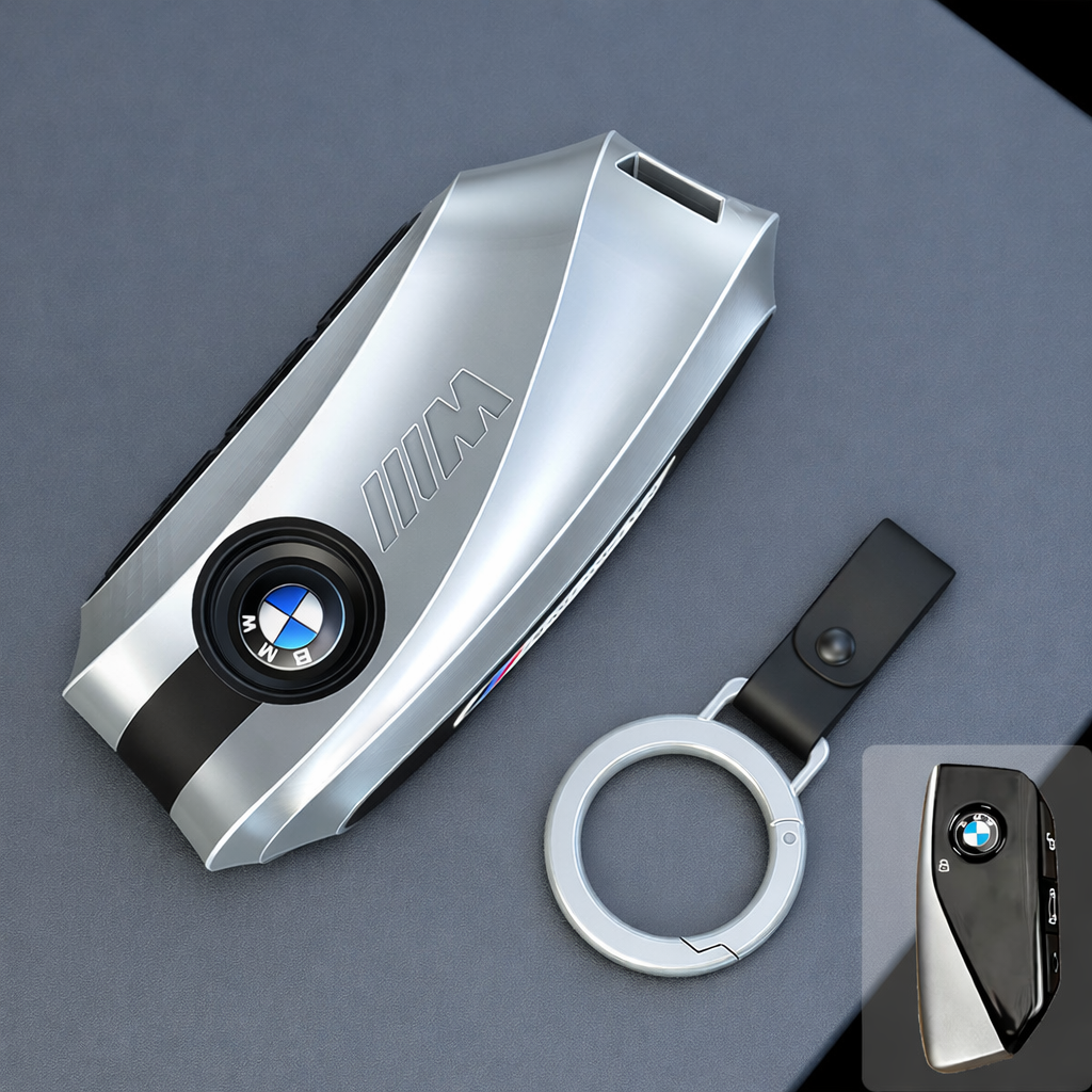 Премиум метален калъф за ключ BMW M – 360° защита СИВ