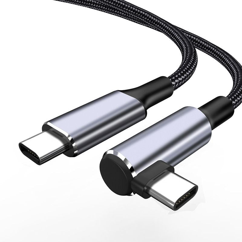 Кабел за телефон USB-C към USB-C 100W – 1 метър, текстилна оплетка, бързо зареждане 100w кабел 1м Tupe-c to Tupe-c