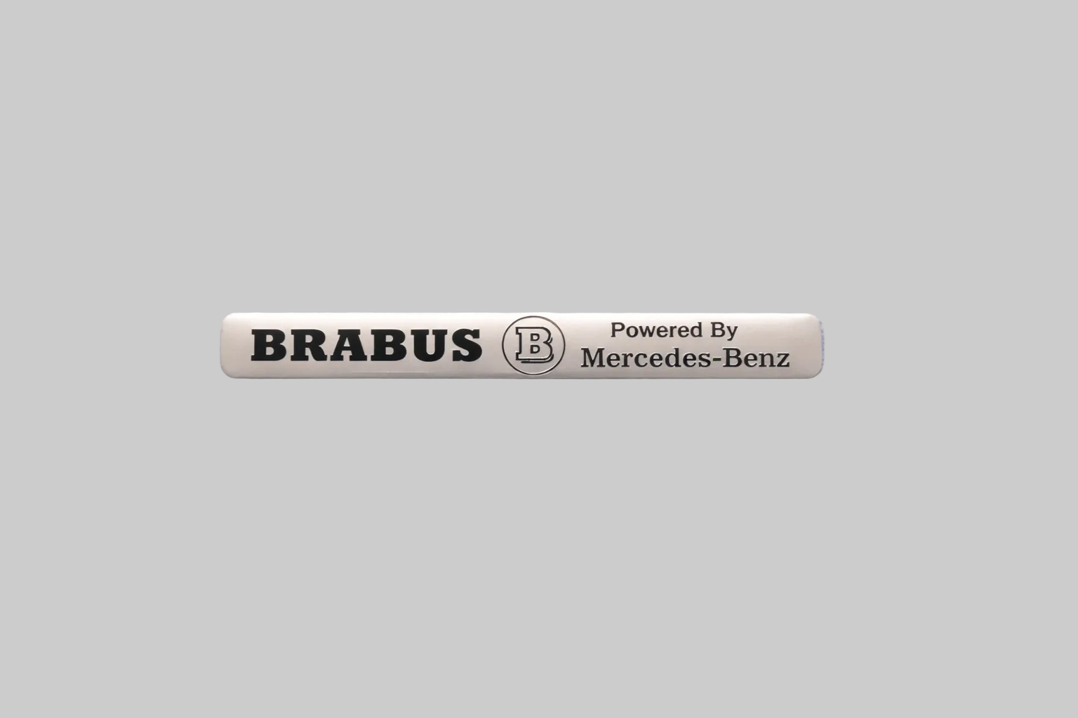 BRABUS Powered by Mercedes-Benz метална емблема 10.7×1.3 см СИВ
