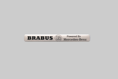BRABUS Powered by Mercedes-Benz метална емблема 10.7×1.3 см СИВ