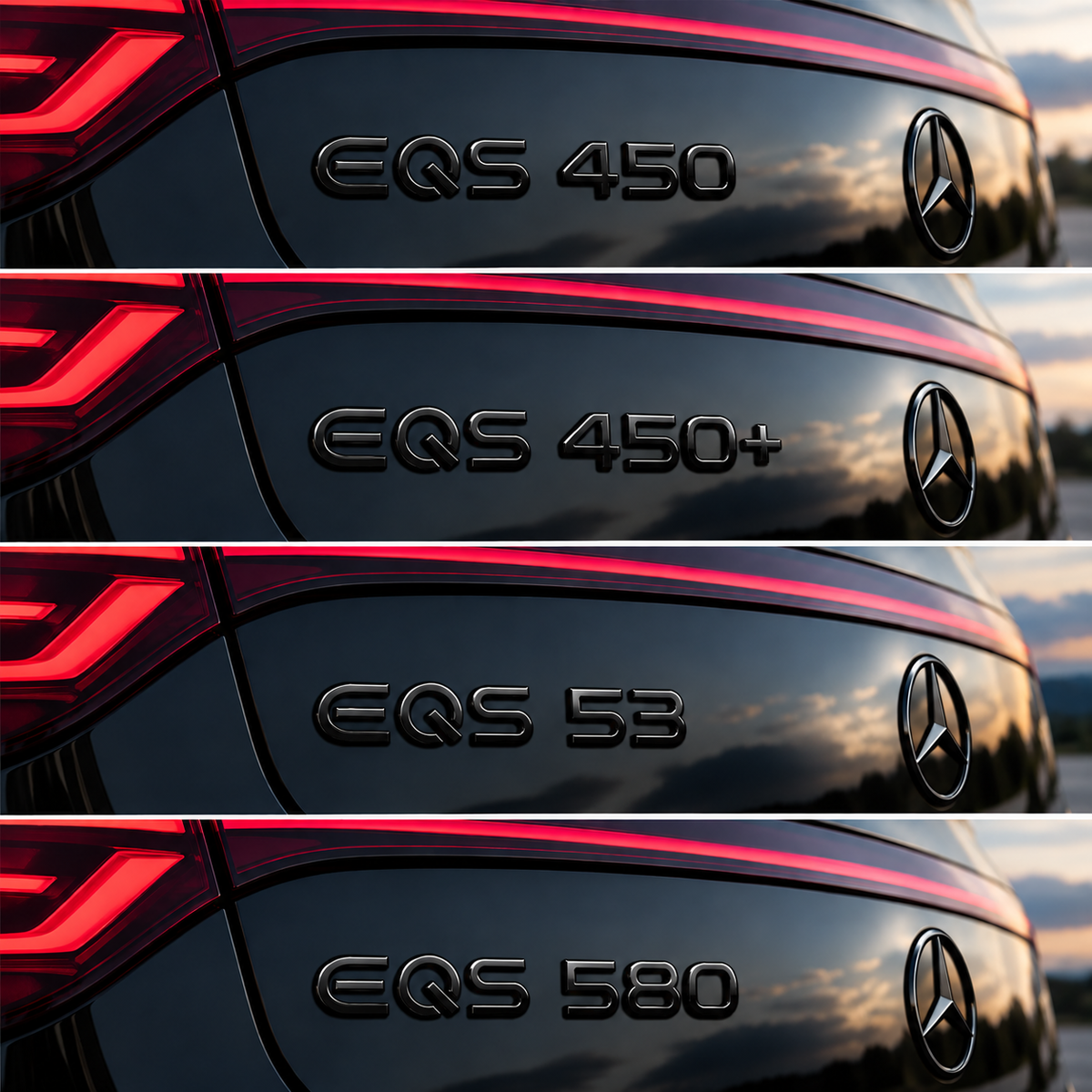 Емблеми за багажник Mercedes EQS – 450, 450+, 53 и 580