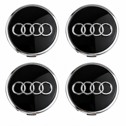 4бр Капачки за джанти Audi черни 61 и 69мм