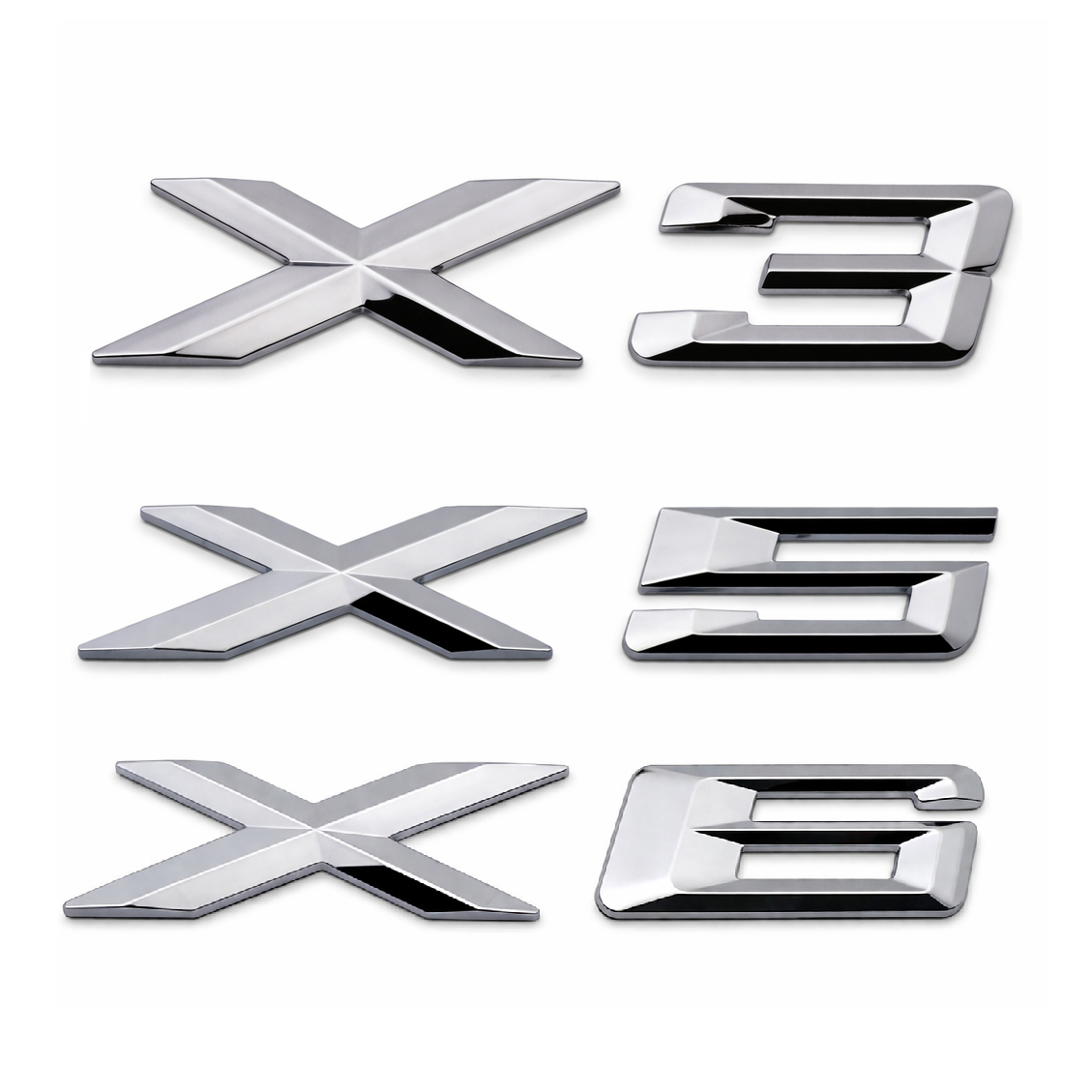Емблема X3 X5 X6 за BMW – обозначение за заден багажник (самозалепваща)