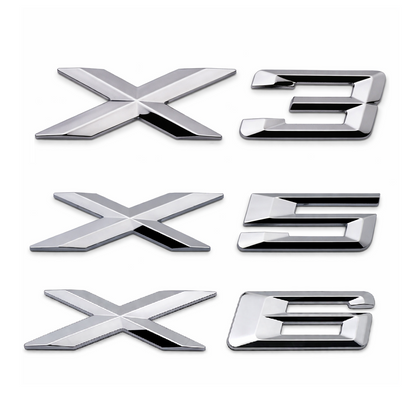 Емблема X3 X5 X6 за BMW – обозначение за заден багажник (самозалепваща)