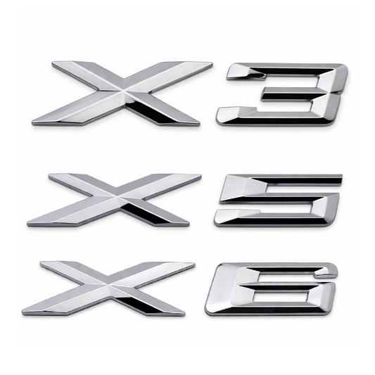 Емблема X3 X5 X6 за BMW – обозначение за заден багажник (самозалепваща)