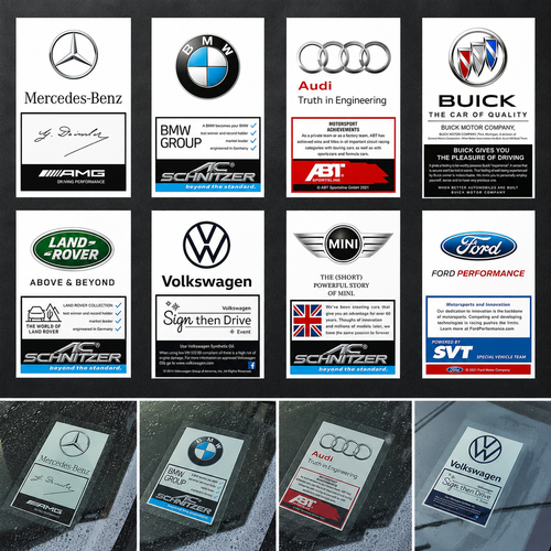 Декоративен стикер за предно стъкло – BMW / Mercedes-Benz / Audi / Volkswagen