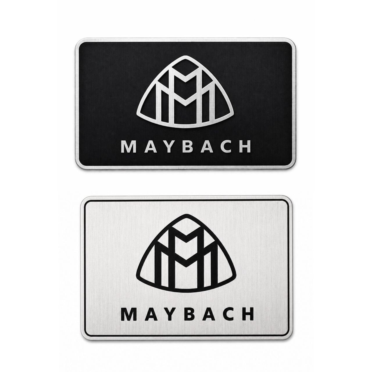 Maybach метална емблема 8×5 см – черно/хром