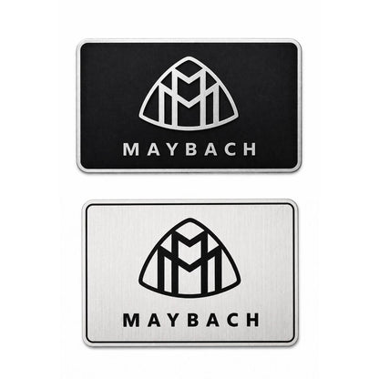 Maybach метална емблема 8×5 см – черно/хром