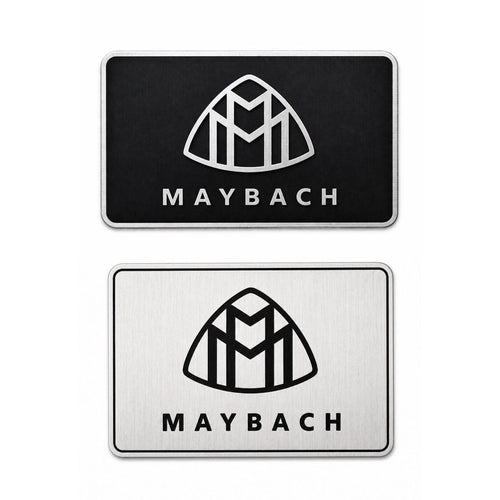 Maybach метална емблема 8×5 см – черно/хром