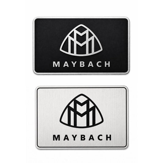 Maybach метална емблема 8×5 см – черно/хром