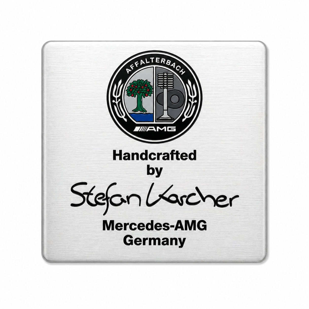 AMG Handcrafted by Stefan Varcher Емблема – Метална Лепяща Табелка
