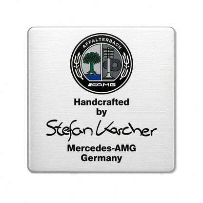 AMG Handcrafted by Stefan Varcher Емблема – Метална Лепяща Табелка