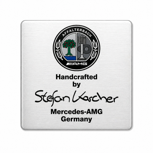 AMG Handcrafted by Stefan Varcher Емблема – Метална Лепяща Табелка