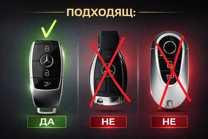 Метален калъф за ключ Mercedes-AMG + ключодържател – премиум защита и спортен стил